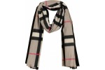 Black/gray winter scarf with Burberry check 